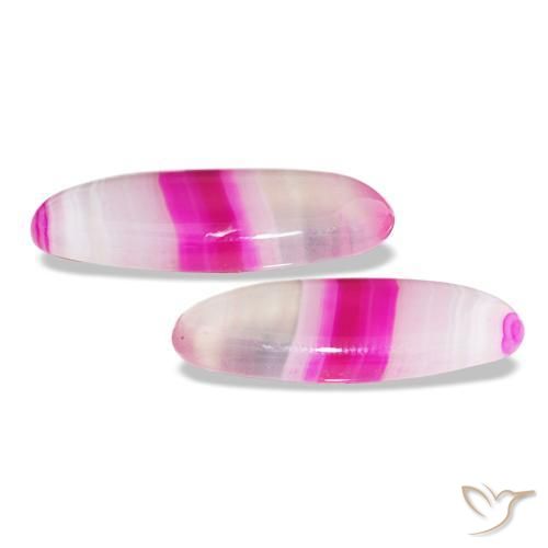 Gemas de Ágata Multicolor natural de 24.03 ct, Corte Óvalo, Transparente