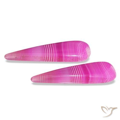 Gemas de Ágata Multicolor natural de 24.65 ct, En forma de pera, Translúcido