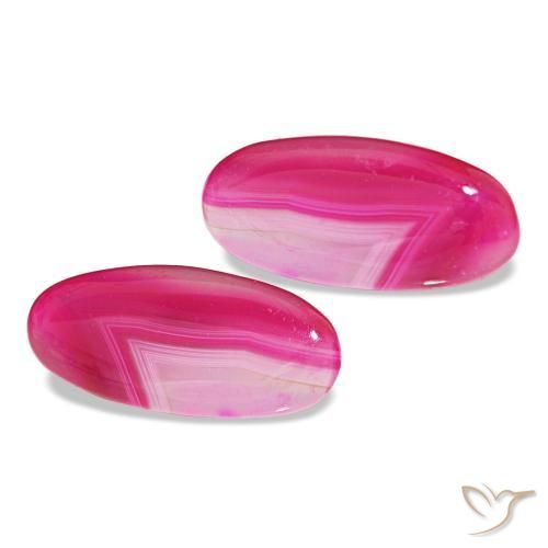 Gemas de Ágata Multicolor natural de 16.92 ct, Corte Óvalo, Translúcido