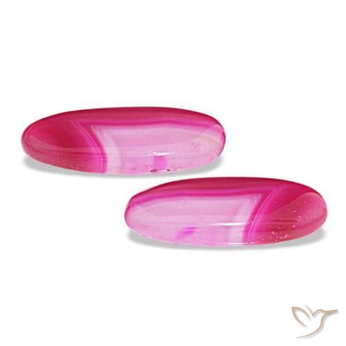 Gemas de Ágata Multicolor natural de 16.92 ct, Corte Óvalo, Translúcido