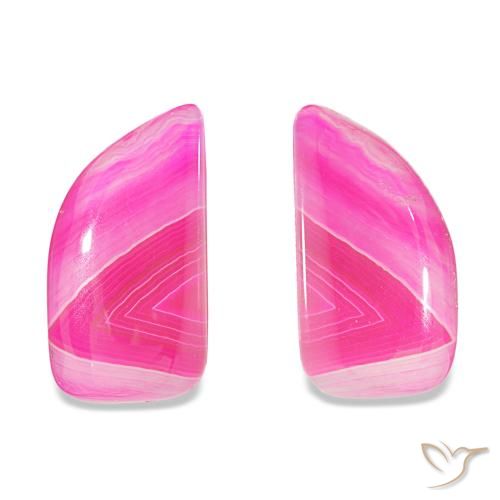 Gemas de Ágata Multicolor natural de 20.16 ct, Forma elegante, Transparente