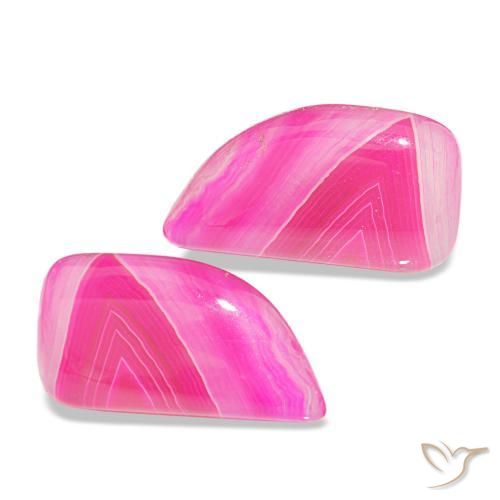 Gemas de Ágata Multicolor natural de 20.16 ct, Forma elegante, Transparente