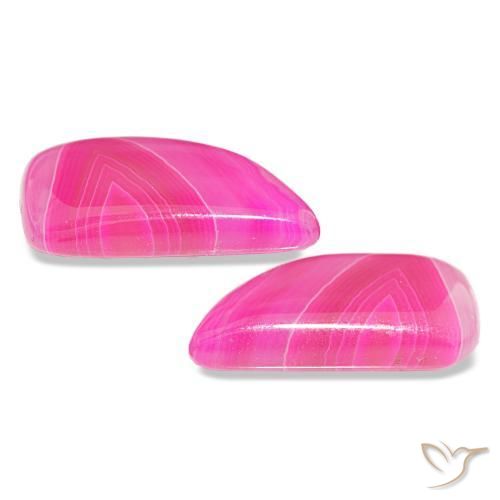 Gemas de Ágata Multicolor natural de 20.16 ct, Forma elegante, Transparente