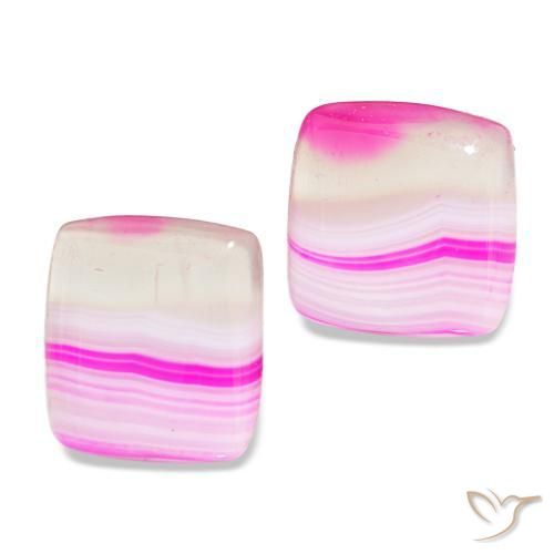 Gemas de Ágata Multicolor natural de 16.57 ct, Corte Cojín, Transparente