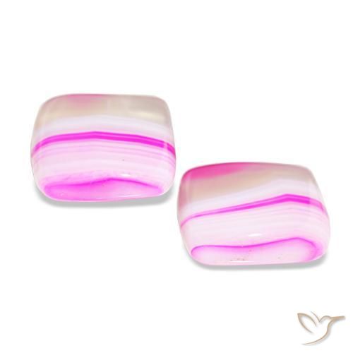 Gemas de Ágata Multicolor natural de 16.57 ct, Corte Cojín, Transparente