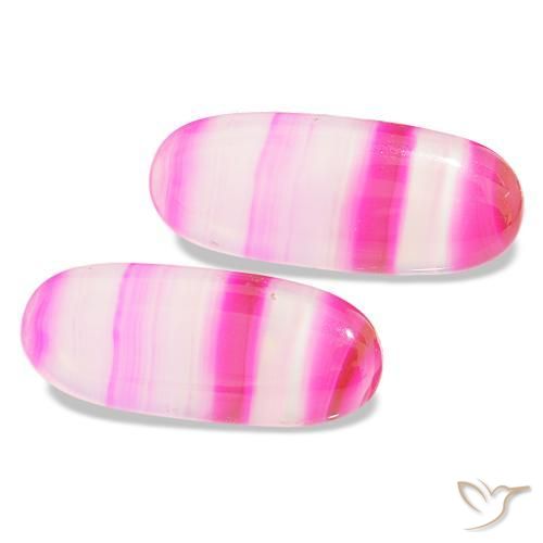 Gemas de Ágata Multicolor natural de 23.00 ct, Corte Óvalo, Transparente