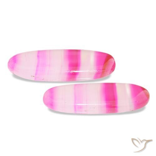 Gemas de Ágata Multicolor natural de 23.00 ct, Corte Óvalo, Transparente