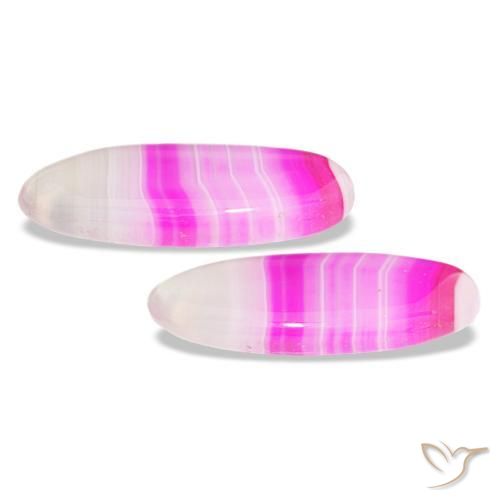 Gemas de Ágata Multicolor natural de 15.00 ct, Corte Óvalo, Transparente
