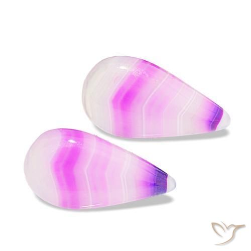 Gemas de Ágata Multicolor natural de 12.18 ct, En forma de pera, Transparente