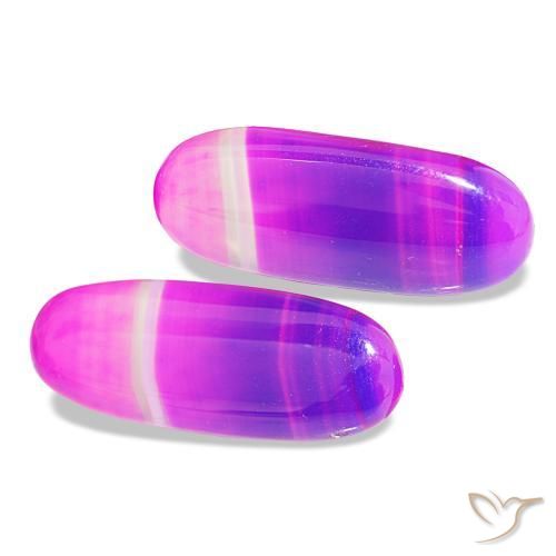 Gemas de Ágata Multicolor natural de 26.61 ct, Corte Óvalo, Transparente
