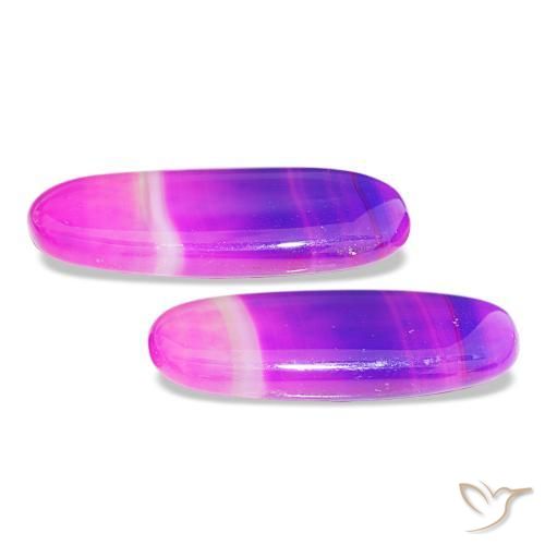 Gemas de Ágata Multicolor natural de 26.61 ct, Corte Óvalo, Transparente