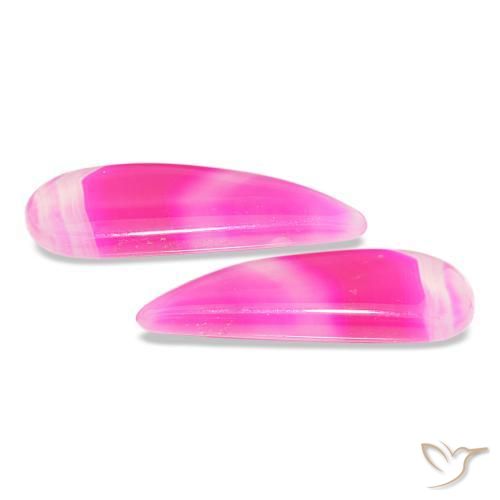 Gemas de Ágata Multicolor natural de 17.57 ct, Forma elegante, Transparente