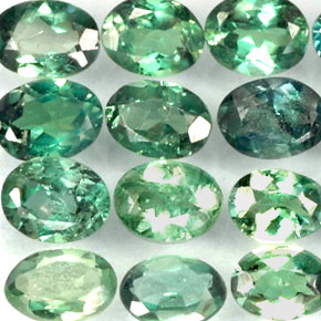 Gemas de alejandrita multicolor natural de  ct, corte óvalo, VS