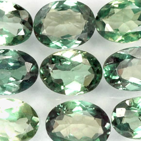 Gemas de alejandrita multicolor natural de  ct, corte óvalo, VS