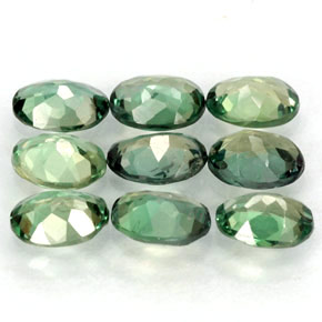 Gemas de alejandrita multicolor natural de  ct, corte óvalo, VS