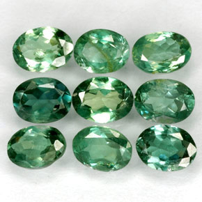 Gemas de alejandrita multicolor natural de  ct, corte óvalo, VS