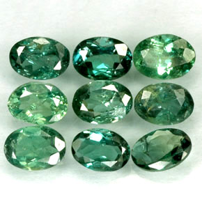 Gemas de alejandrita multicolor natural de  ct, corte óvalo, VS