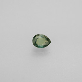 Alejandrita multicolor natural de 0,12 ct, en forma de pera, VS