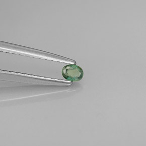 Alejandrita multicolor natural de 0,08 ct, corte óvalo, VS