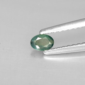 Alexandrita Verde/rojo natural de 0.15 ct, Corte Óvalo, VS