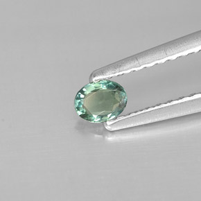 Alejandrita multicolor natural de 0,17 ct, corte óvalo, VS