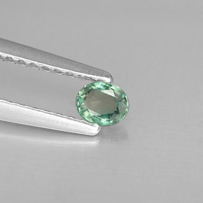 Alejandrita multicolor natural de 0,15 ct, corte óvalo, VS