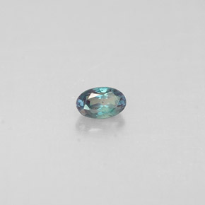 Alejandrita multicolor natural de 0,12 ct, corte óvalo, VS
