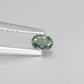 Alexandrita Verde/rojo natural de 0.12 ct, Corte Óvalo, VS