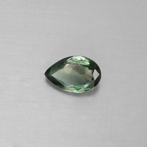 Alejandrita multicolor natural de 0,34 ct, en forma de pera, VS