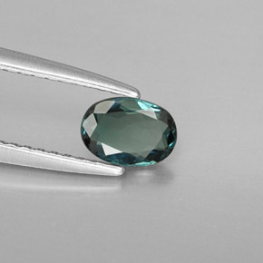 Alexandrita Verde/rojo natural de 0.46 ct, Corte Óvalo, VS