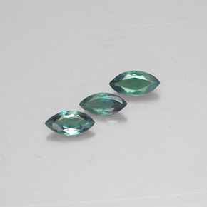 Gemas de alejandrita multicolor natural de  ct, marquesa, VS