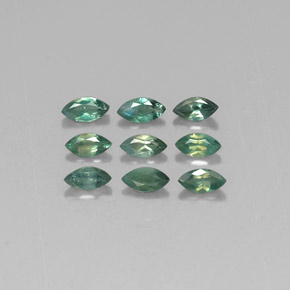 Gemas de alejandrita multicolor natural de  ct, marquesa, VS
