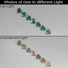 Gemas de alejandrita multicolor natural de  ct, trillón, VS