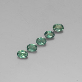 Gemas de alejandrita multicolor natural de  ct, corte óvalo, VS