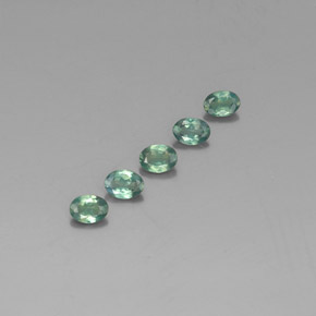 Gemas de alejandrita multicolor natural de  ct, corte óvalo, VS