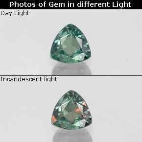 Alejandrita multicolor natural de 0,15 ct, trillón, VS