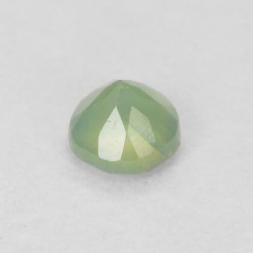 Alejandrita verde natural de 0,06 ct, corte redondo, VVS