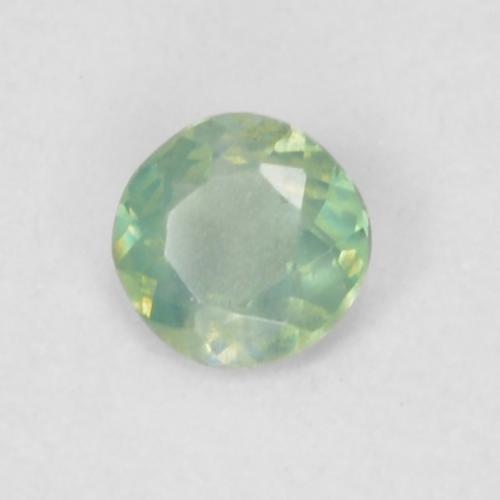 Alejandrita verde natural de 0,06 ct, corte redondo, VVS-VS
