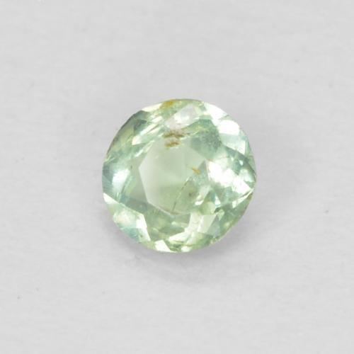 Alejandrita verde natural de 0,09 ct, corte redondo, VVS-VS