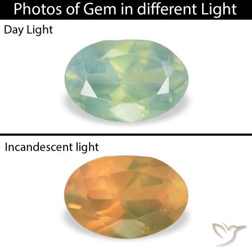 0.09ct Natural Verde claro Alexandrita, Ovalada, VS