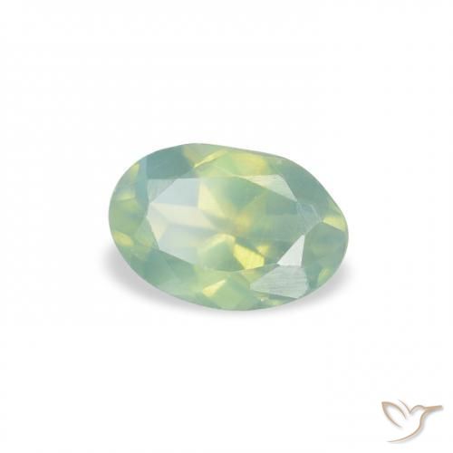 Alexandrita Verde claro natural de 0.09 ct, Ovalada, VS