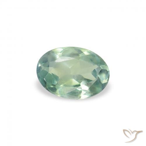 Alexandrita Verde menta claro natural de 0.07 ct, Ovalada, VVS-VS