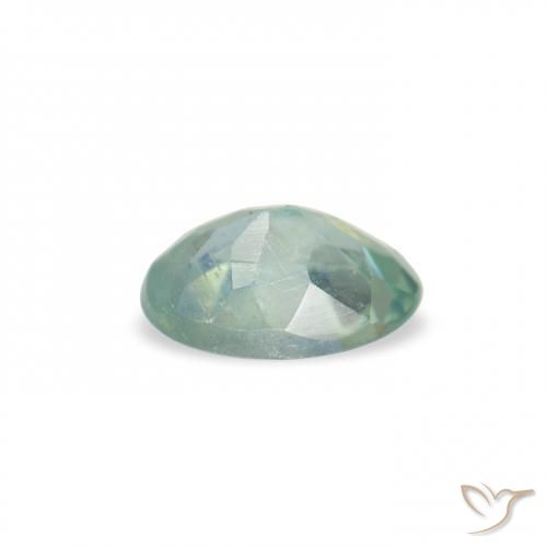 Alexandrita Verde menta claro natural de 0.10 ct, Ovalada, VVS-VS
