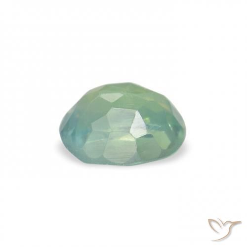 Alexandrita Verde menta natural de 0.11 ct, Ovalada, VVS-VS