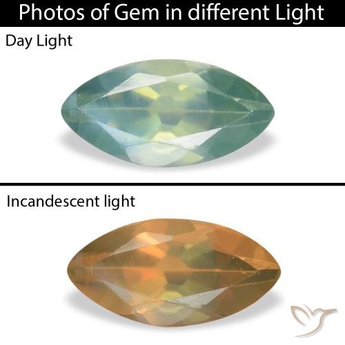 0.12ct Natural Verde claro Alexandrita, Marquesa, VVS-VS