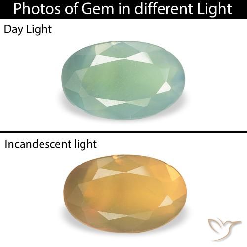 0.34ct Natural Verde menta claro Alexandrita, Ovalada, VS-SI