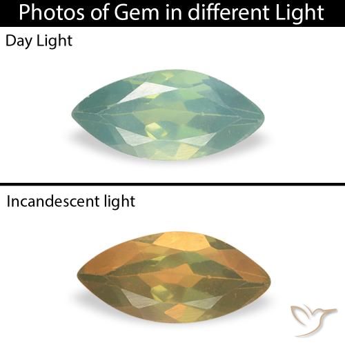 0.16ct Natural Verde medio Alexandrita, Marquesa, VVS-VS