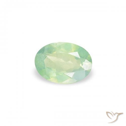 Alexandrita Verde amarillo claro natural de 0.18 ct, Ovalada, VVS-VS