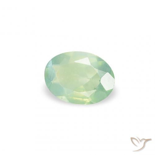 Alexandrita Verde amarillo claro natural de 0.12 ct, Ovalada, VVS-VS