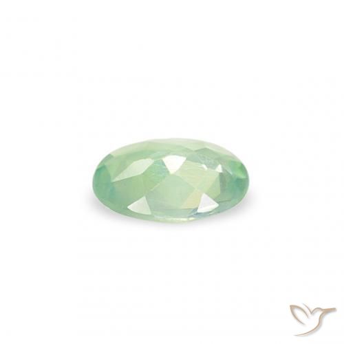 Alexandrita Verde amarillo claro natural de 0.12 ct, Ovalada, VVS-VS